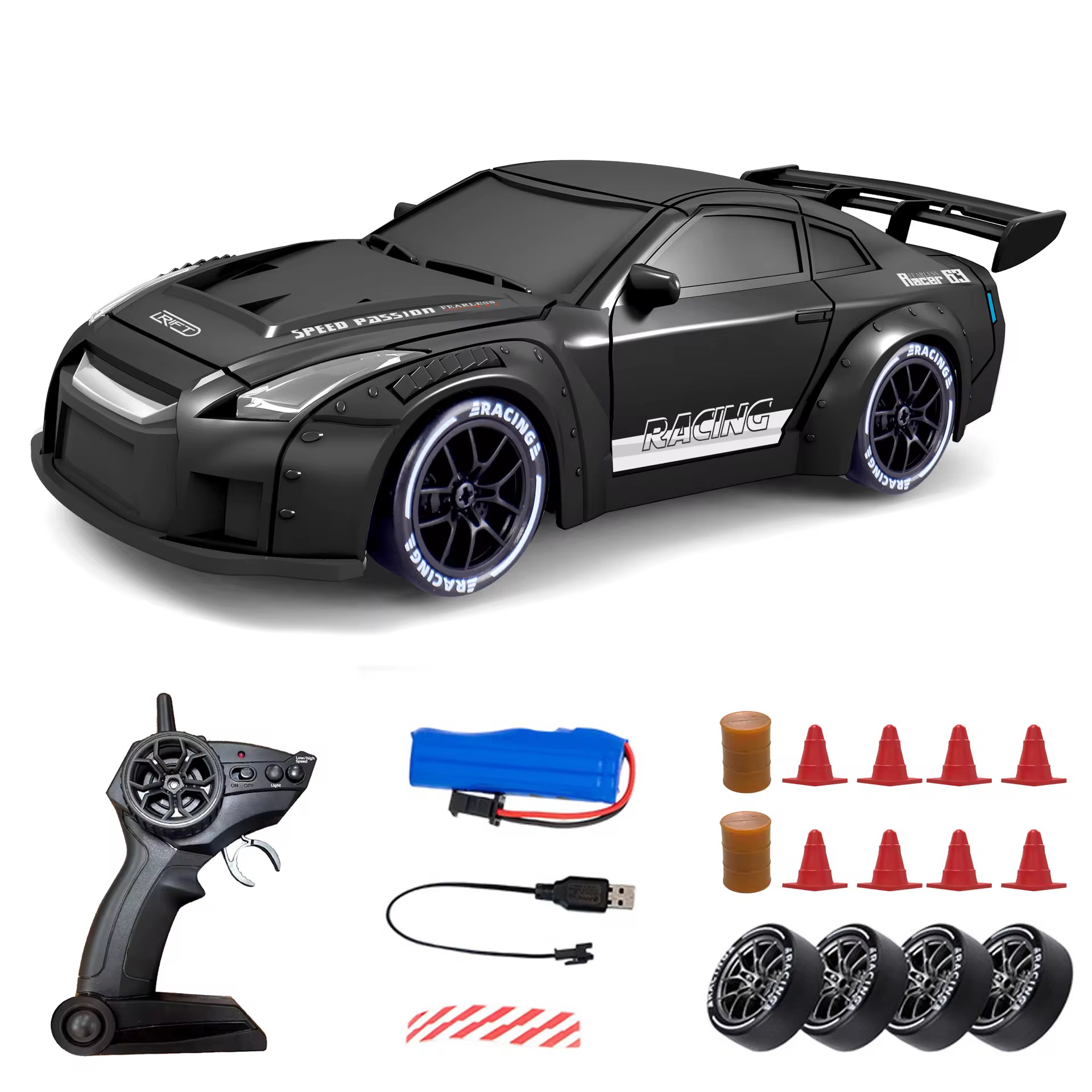 Nissan GT-R R35 1:24 Scale Drift Car 4WD - Image 2